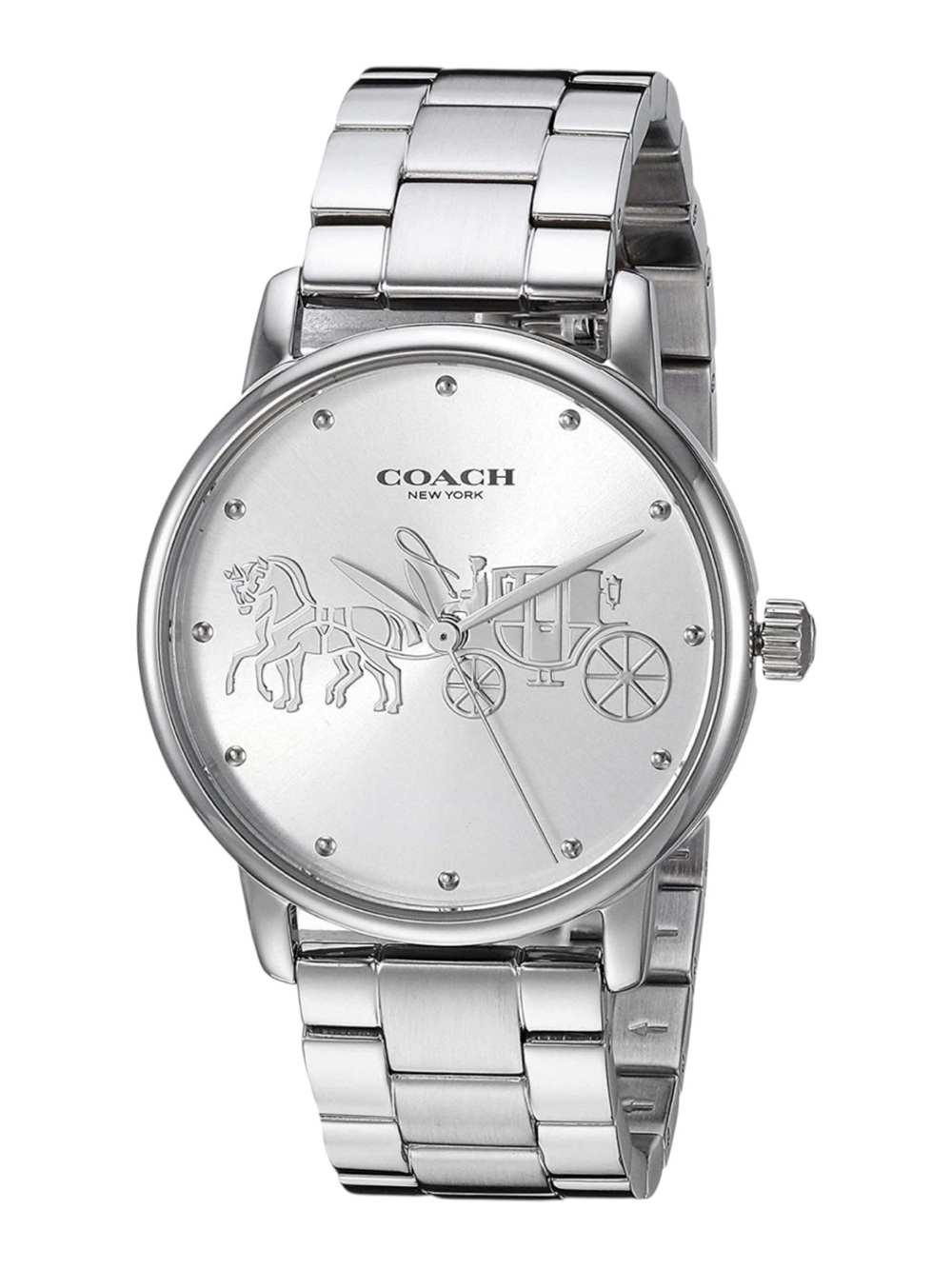 Coach Women’s Stainless Steel Watch Silver Dial Bracelet New With Box